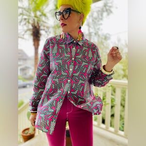 J Crew Polka Dot Button Up